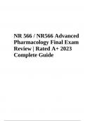 NR 566 / NR566 Advanced Pharmacology Final Exam Review | Rated A+ 2023|2024 UPDATE Complete Guide