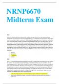 NRNP 6670/NRNP6670 Midterm Exam Questions with Correct Answers 2022 Walden University 