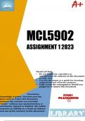 MCL5902 Assignment 1 (COMPLETE ANSWERS) 2023 (859581)