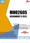 MNO2605 ASSIGNMENT 5 2023