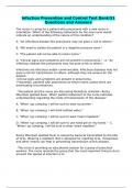 Infection Prevention and Control Test Bank/51 Questions and Answers