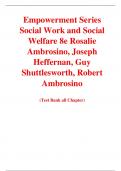 Empowerment Series Social Work and Social Welfare 8e Rosalie Ambrosino, Joseph Heffernan, Guy Shuttlesworth, Robert Ambrosino (Test Bank)