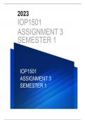 IOP1501 ASSIGNMENT 3 SEMESTER 1 2023
