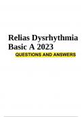 Relias Dysrhythmia Basic A 2023 QUESTIONS With 100% correct Answers