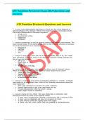 ATI Nutrition Proctored Exam 2023 Questions and Answers , ATI Nutrition Proctored Exam 2023 (NEW ATI Nutrition A) QUESTIONS AND CORRECT ANSWERS & ATI Proctor Nutrition Exam Study Guide 2023 Correct Questions And Answers.