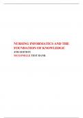 NR 599 Test Bank (Chapter 1 to 26) NR599 Question Bank Nursing Informatics And The Foundation, Chamberlain College Of Nursing