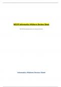 NR599 Informatics Midterm Review Sheet (LATEST) Chamberlain College Of Nursing (Updated Guide, Secure to Score )
