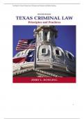 Test Bank for Texas Criminal Law Principles and Practices 2nd Edition