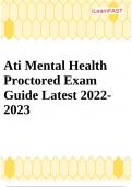 Ati Mental Health Proctored Exam Guide Latest 2022-2023