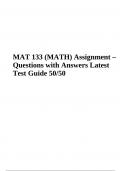 MATH 133 (MATH) Assignment Questions with Answers.