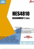 HES4810 ASSIGNMENT 2 2023 (Due: 27 June 2023)