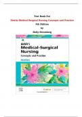 Test Bank For Dewits Medical Surgical Nursing Concepts and Practice  4th Edition by Holly Stromberg | Chapter 1 – 48, Latest Edition|