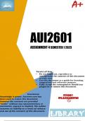 AUI2601 Assignment 4 Semester 1 2023