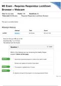 Portage Learning BIOD 121 M5 Exam - Requires Respondus LockDown Browser + Webcam
