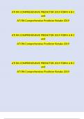 ATI RN COMPREHENSIVE PREDICTOR 2019 FORM A B C and ATI RN Comprehensive Predictor Retake 2019 (Verified Answers)