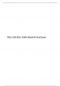 POLI 330-POLI 330N Week 8 Final Exam (Latest 6 Versions) Essay MCQs, POLI330 Final Exam, Chamberlain College of Nursing (Already graded A)