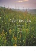 Species Interactions 