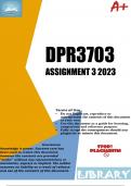 DPR3703 Assignment 3 2023 (746822)