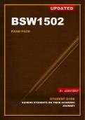 BSW1502 Updated Exam Pack (2024)