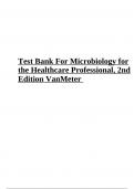 Test Bank For Microbiology for the Healthcare Professional, 2nd Edition VanMeter