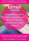  EST1501 Assignment 2 Answers (756335) Due 31 May 2023 (This is not like any other assignment on here, reliable, accurate and explanations provided) ACE this Asssignment! 