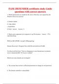 PAM/ DEFENDER certificate study Guide questions with correct answers
