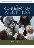 SOLUTIONS MANUAL For Contemporary Auditing, 11th Edition By C. Knapp. (Complete Download).