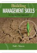 TEST BANK for Building Management Skills An Action First Approach, 1st Edition, by Daft and Marcie. (Complete Download) . All Chapters 1-16.