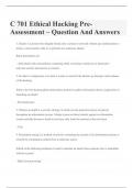 C 701 Ethical Hacking Pre-Assessment – Question And Answers