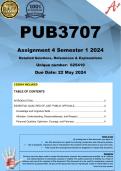 PUB3707 Assignment 4 (COMPLETE ANSWERS) Semester 1 2024 (625410) - DUE 22 May 2024