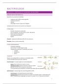 Samenvatting Bacteriologie hoofdstuk 1 - 6  
