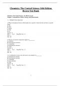 Complete Test Bank  Chemistry The Central Science 14th Edition Brown Questions & Answers with rationales (Chapter 1-24)