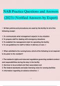 NAB Exam Bundle 2023 Questions and Answers (Verified Answers by Expert)