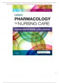 Test Bank for Lehne’s Pharmacology for Nursing Care 10th Edition Questions and Answers with Rationales, Complete Test Bank 