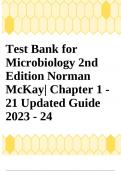 Test Bank for Microbiology 2nd Edition Norman McKay| Chapter 1 - 21 Updated Guide 2023 - 2024