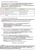 Summary -  BIOLOGICAL RHYTHMS - Biopsychology (7182)