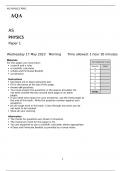 AQA AS PHYSICS BEST RATING Paper 1 May 2023	