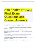 CTR 156CT Propane Final Exam Questions and Correct Answers