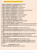 QMA medication classifications/actions Stl 1. What is nitroglycerin's classification?: Antianginal 2. What is Aldacton's classification?: Diuretic 3. What is Risperdal's classification?: Antipsychotic
