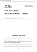 EDEXCEL Style GCSE English Literature - Paper 2 - MARK SCHEME