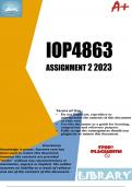 IOP4863 Assignment 2 (COMPLETE ANSWEERS) 2023 (628864)