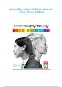 Abnormal Psychology 16th Edition By Butcher – Hooley Mineka -Test Bank