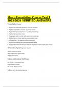 Sharp Foundation Course Test 1 2023/2024 VERIFIED ANSWERS 