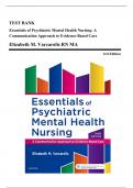 Test Bank - Essentials of Psychiatric Mental Health Nursing, 3rd Edition (Varcarolis, 2017), Chapter 1-28 | All Chapters