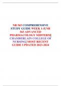 NR 565 COMPREHENSIVE  STUDY GUIDE WEEK 1-5| NR  565 ADVANCED  PHARMACOLOGY MIDTERM|  CHAMBERLAIN COLLEGE OF  NURSING| MOST RECENT  GUIDE UPDATED 2023-2024