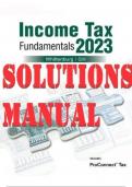 SOLUTIONS MANUAL for Income Tax Fundamentals 2023 41st Edition by Gerald E. Whittenburg, Steven Gill. ISBN-13 978-0357719527