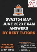 DVA3704 MAY/JUNE EXAM ANSWERS 2023