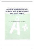 ATI COMPREHENSIVE RETAKE 2019 with NGN LATEST UPDATES MAY 2023 A GRADE.