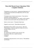 Maryville Pharm Exam 4 Questions With Complete Solutions