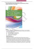 TEST BANK FOR Psychiatric-Mental Health Nursing 8th edition by Sheila L. Videbeck UPDATED ALL CHAPTERS